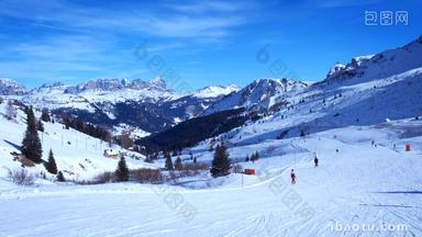 滑雪度假胜地白云石山脉意大利
